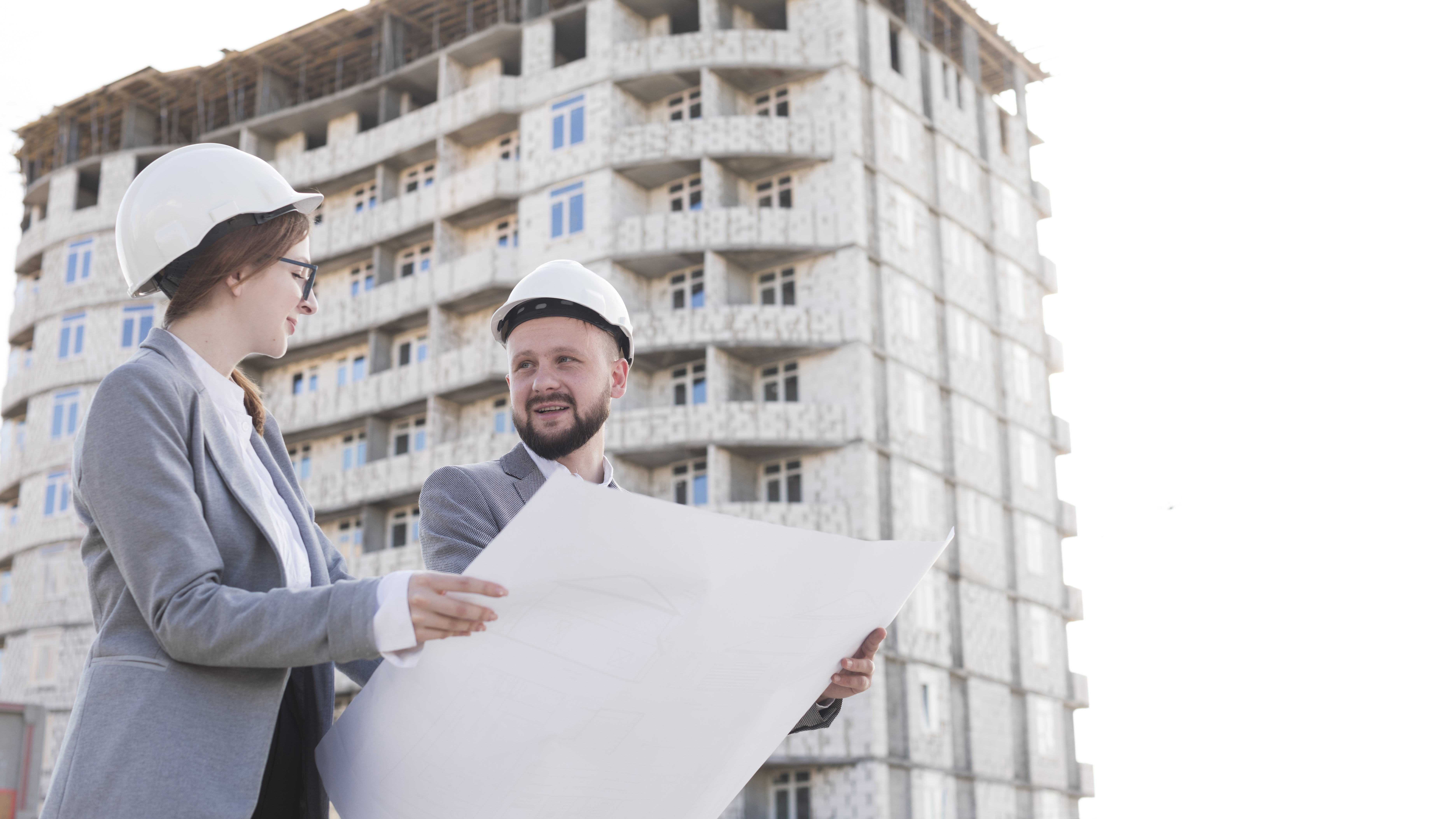 KN Builders engineers reviewing site plans
